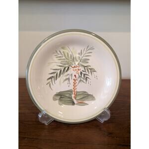 Vintage Gibson Palm Court Salad Plate — Hand-Painted Palm Tree Design (7.5″)
